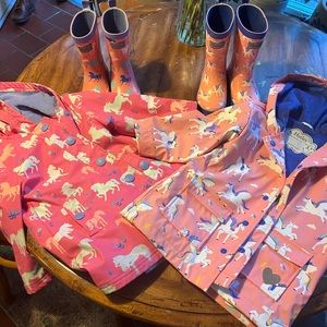 Hatley raincoats and matching boots